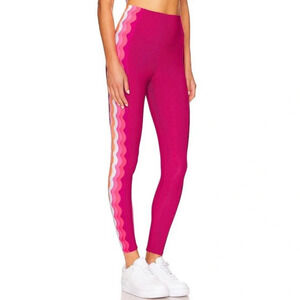 BEACH RIOT Megan Leggings Wave high rise ribbed pink athleisure NWOT SZ XS